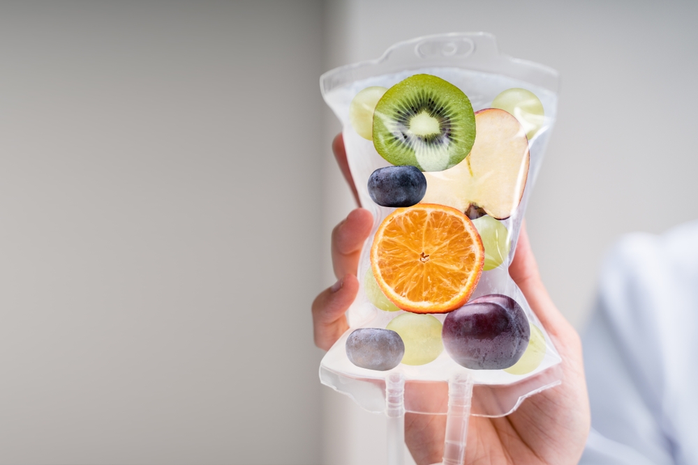 IV bag filled with nutrients