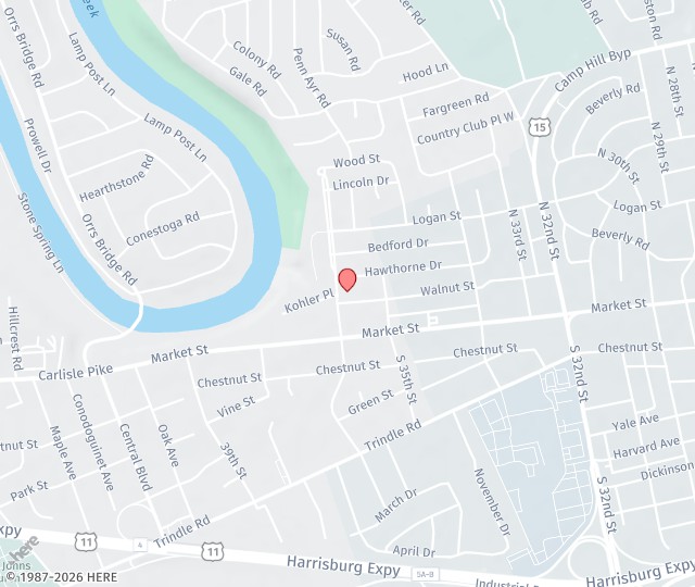 Location Map: 97 N 36th St Suite A Camp Hill, Pennsylvania 17011