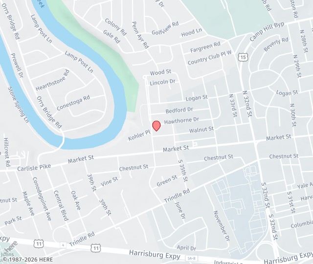 Location Map: 97 N 36th St Suite A Camp Hill, Pennsylvania 17011